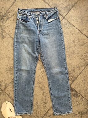 Levi's Light Blue High-Rise Button-Fly Jeans